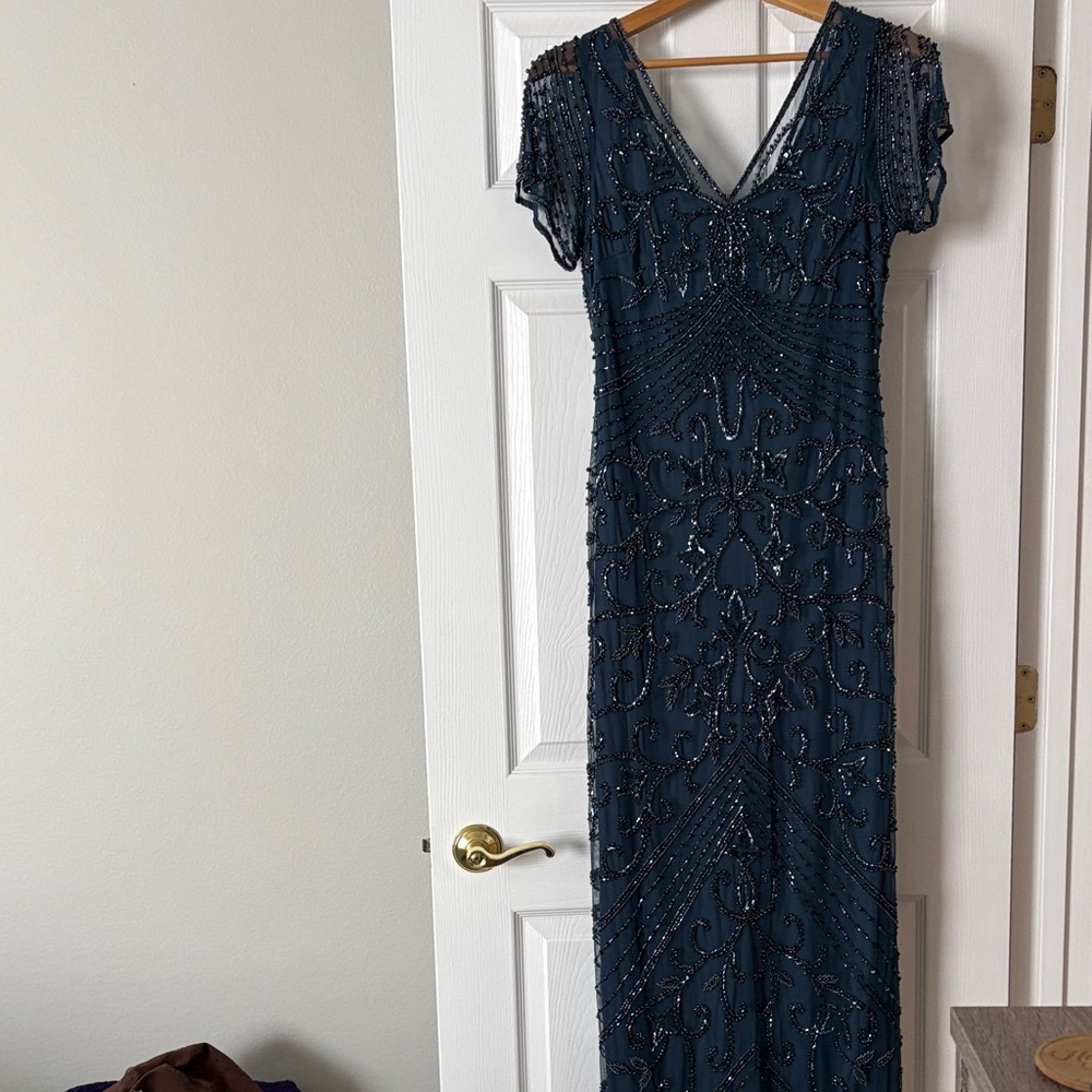 Elegant Beaded Evening Gown